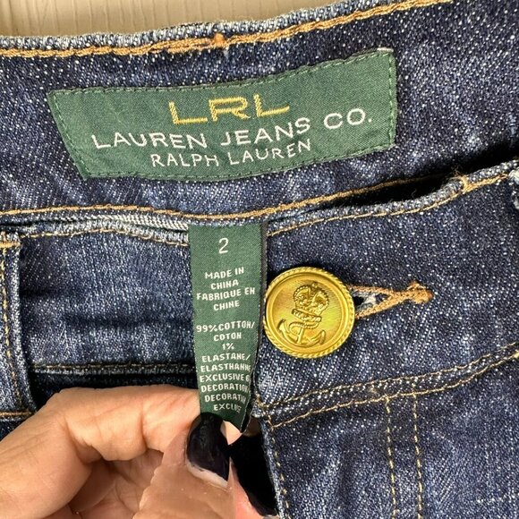 Lauren Jeans Co. Ralph Lauren Womens Dark Wash Denim Jeans Size 4 - Picture 9 of 10